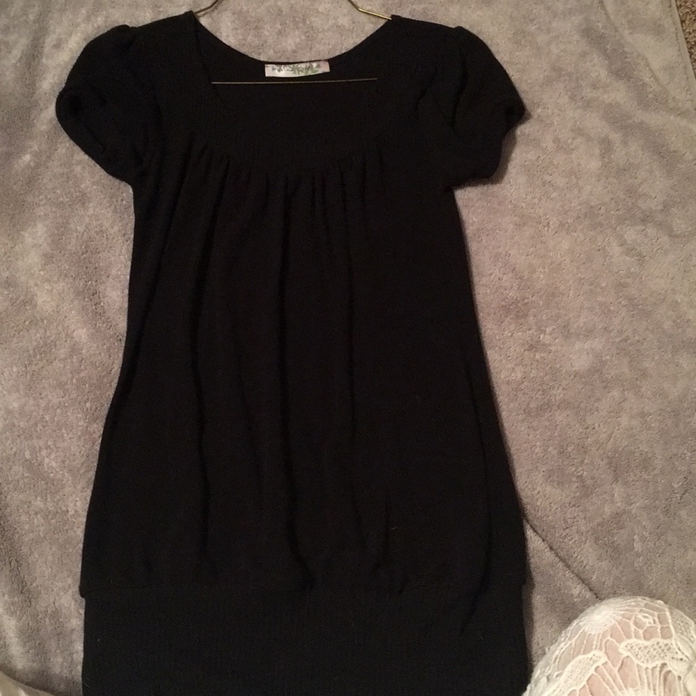 Black maternity shirt.